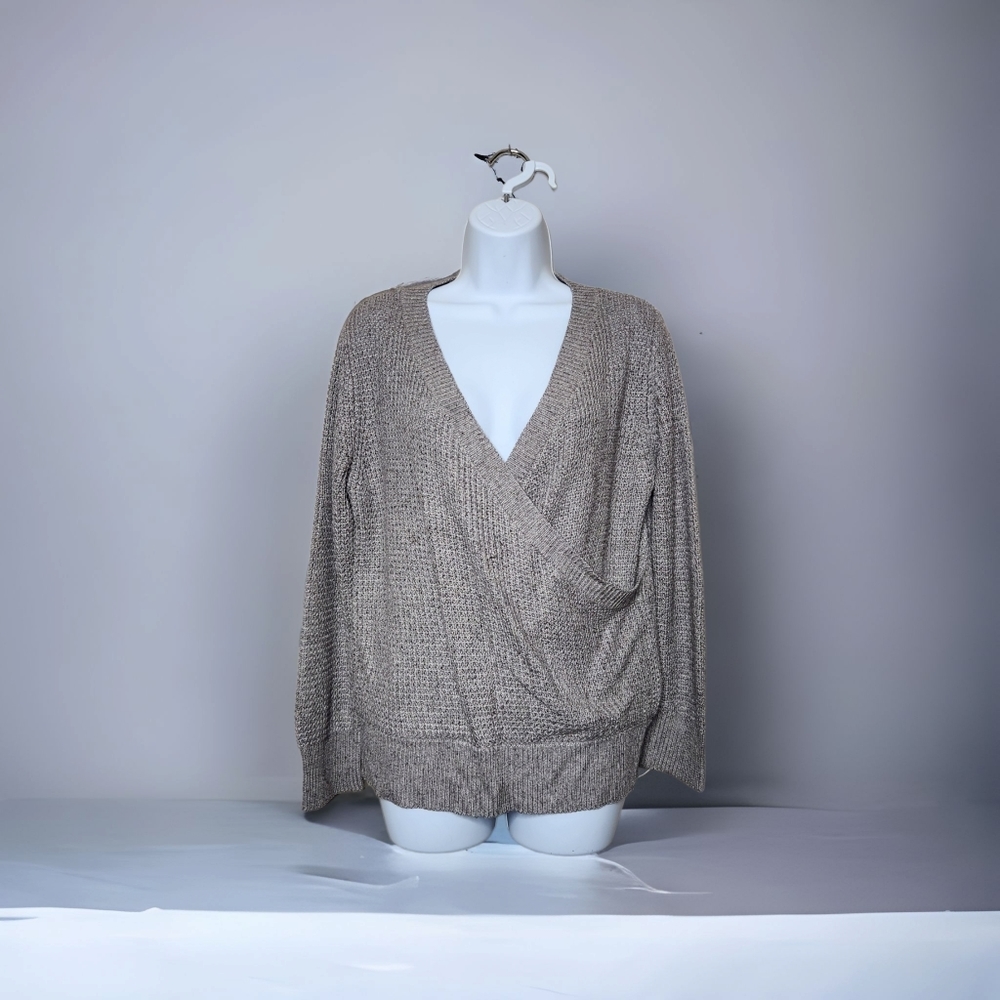 Callahan Deep V Faux Wrap Sweater